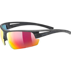 Uvex Sportstyle S53.2.089.2230 Αθλητικά Γυαλιά Ηλίου Μάσκα Κοκάλινα Μαύρα με Κόκκινο Polarized Φακό