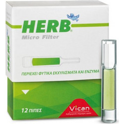 VICAN - Herb Micro Filter Classic Πίπα με Φίλτρο για Κανονικό Τσιγάρο - 12τμχ