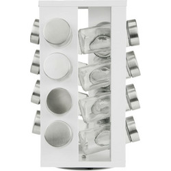 Σετ 16 βαζάκια μπαχαρικών σε βάση Salt & Pepper Soho White