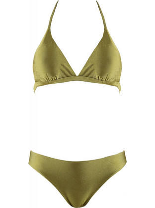Gsecret Bikini Set Τριγωνάκι με Ενίσχυση Πράσινο C9007-14221