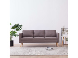 vidaXL Τριθέσιος Καναπές Καφέ 168x70x73cm 281366