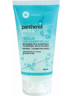 Medisei Panthenol Extra Micellar True Cleanser 3 in 1 Gel Ντεμακιγιάζ για Ευαίσθητη Επιδερμίδα 150ml