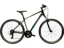 Peugeot T17-FS Ποδήλατο Trekking 28" Αλουμινίου με 24 Ταχύτητες Μαύρο