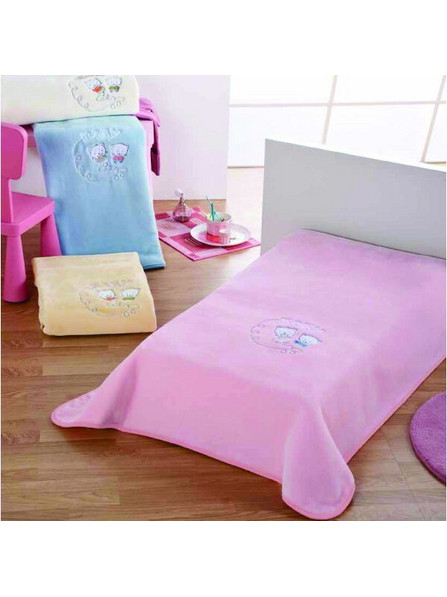 Pielsa Baby Cats 6215 Κουβέρτα Αγκαλιάς Βελουτέ 80x110 Γαλάζια