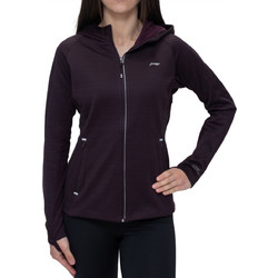 Li-Ning Fit runner hoddies Γυναικεία Ζακέτα Φούτερ Μακριά με Κουκούλα και Φερμουάρ Μωβ AWDN794-5