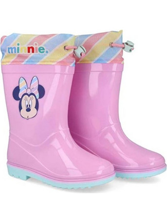 Παιδικές Γαλότσες για κορίτσια με θέμα Minnie Mouse, σε Ροζ χρώμα με 6 μεγέθη - Aria Trade