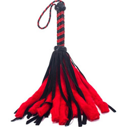 Devil Sticks Mini Flogger Μαστίγιο Κόκκινο Μαύρο
