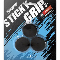 Topspin Sticky Tennis Overgrips - 0.50mm x 3 Black