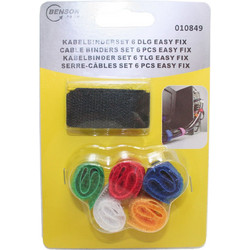 Σετ Δεματικών καλωδίων (Cable Binders set EASY FIX ) 6 τεμάχια 010849 BENSON