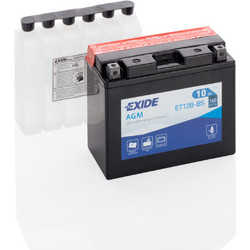 Exide Μπαταρία Μοτοσυκλέτας ET12B-BS 160A 10Ah