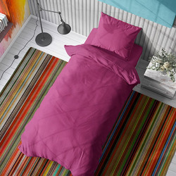 Παπλωματοθήκη Μεμονωμένη Μονή 160X240 Dimcol Solid Fuchsia (160x240)