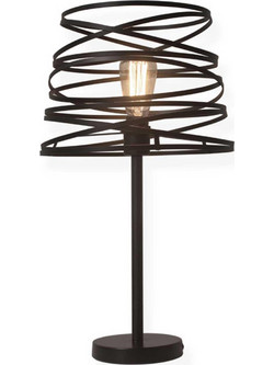 Aca KS1538TB Πορτατίφ Ε27 Μαύρο Φ33xΥ56cm