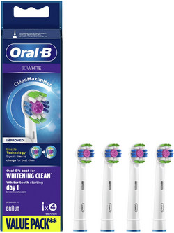 Oral-B 3D White Ανταλλακτικές Κεφαλές Ηλεκτρικής Οδοντόβουρτσας 4τμχ