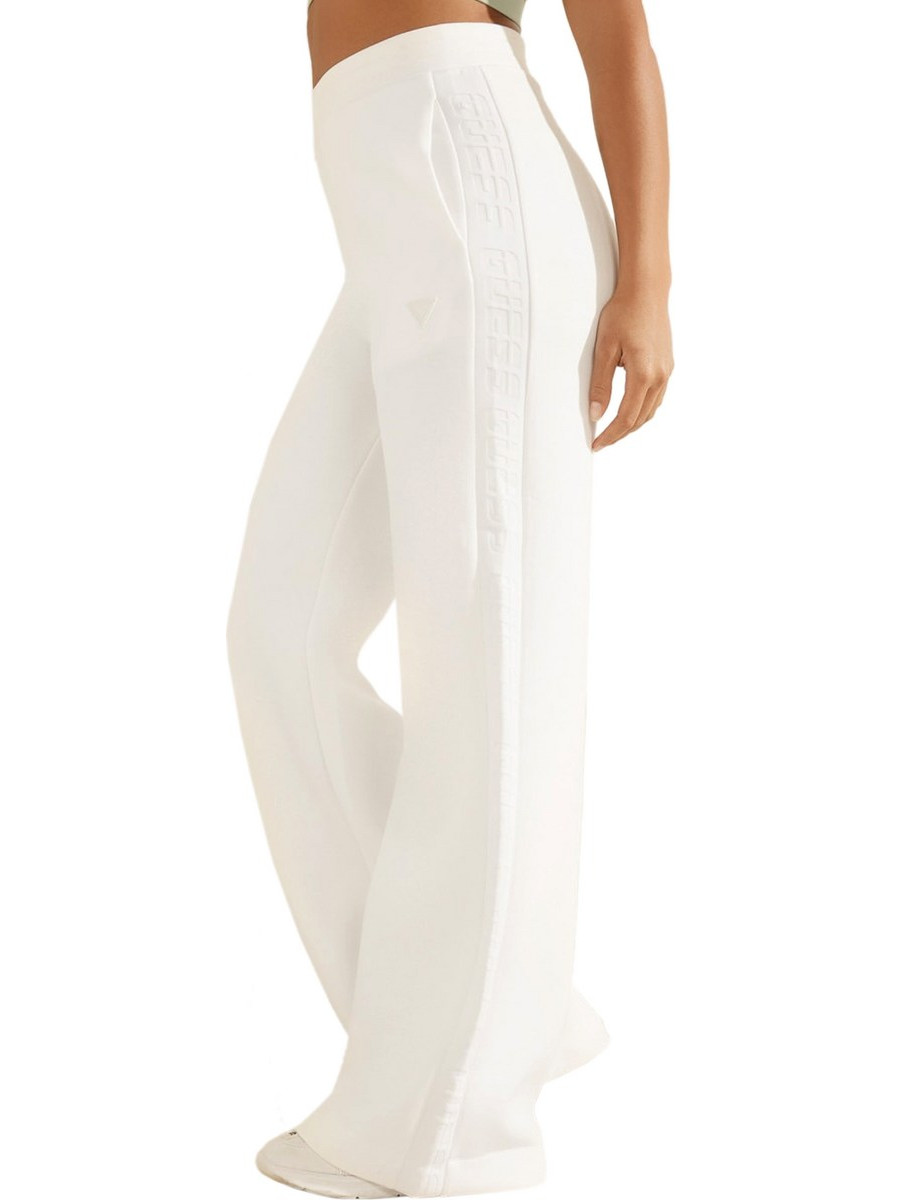 Guess Allie Γυναικείο Παντελόνι Φόρμας Fleece Λευκό O1GA47KAMN2-G6K5