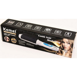 Kemei KM-8110 Ηλεκτρική Βούρτσα Μαλλιών Κεραμική για Ίσιωμα