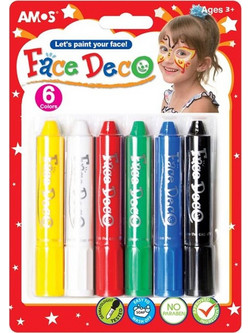 Χρώματα Προσώπου 6 Χρωμάτων Amos Face Deco