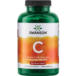 Swanson Vitamin C Rose Hips 500mg 250 Κάψουλες
