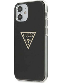 Guess Metallic Collection Back Cover Black (iPhone 12 mini)