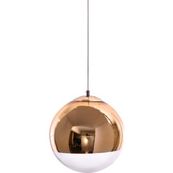 Home Lighting Alessia Κρεμαστό Φωτιστικό Οροφής Μπάλα Μονόφωτο E27 Χρυσό Φ30cm 77-3708
