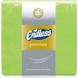 Χαρτοπετσέτες χρωματιστές Endless Premium 50 φύλλα Λαχανί