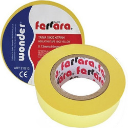 Μονωτική ηλεκτρολογική ταινία στενή wonder by eurolamp (19mm x 20m) - Κίτρινο