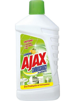 Ajax Kloron Παχύρρευστο Απολυμαντικό Υγρό Λεμόνι 1lt