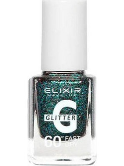 Elixir Fast Dry 390 Glitter Βερνίκι Νυχιών Μακράς Διαρκείας Quick Dry 13ml