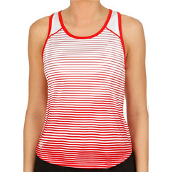 Wilson Team Striped Γυναικείο Αθλητικό T-Shirt Λευκό Κόκκινο WRA766102