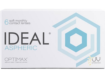Optimax Ideal Aspheric Μηνιαίοι Φακοί Επαφής με Φίλτρο UV 6τμχ