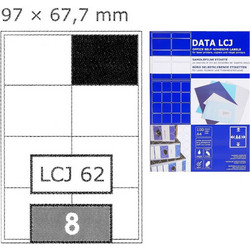 Αυτοκόλλητες ετικέτες A4 Data LCJ62 97x67,7mm
