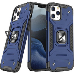 Wozinsky Kickstand Tough Rugged Ring Armor Back Cover Blue (iPhone 13 mini)