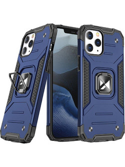 Wozinsky Kickstand Tough Rugged Ring Armor Back Cover Blue (iPhone 13 mini)