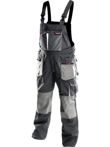 Bormann Bib Overall Φόρμα Εργασίας με Τιράντες Γκρι 024514