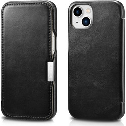 iCarer Vintage Series Side-Open Δερμάτινη Θήκη Apple iPhone 13 mini - Black (RIX1305-BK)