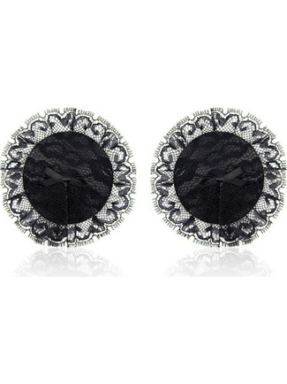 FETISH ADDICT NIPPLE COVERS WITH LACE BLACK