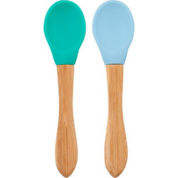 Minikoioi Σετ Βρεφικά Κουτάλια 9m+ Green/Blue 2τμχ