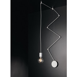 LUCE BCO I-HABITAT-PL1 BCO Κρεμαστό Φωτιστικό Οροφής Μονόφωτο E27 Λευκό