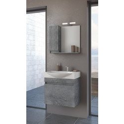 Drop Senso 65 Σετ Έπιπλο Μπάνιου με Νιπτήρα & Καθρέπτη Granite