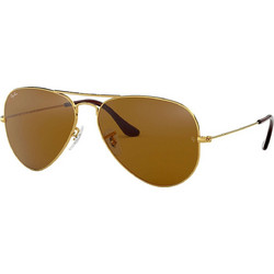 Ray-Ban RB3025 001/33 Ανδρικά Γυαλιά Ηλίου Aviator Μεταλλικά Χρυσά με Καφέ Degradee Φακό