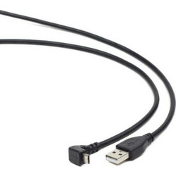 Cablexpert Angle (90) USB 2.0 to Micro USB Cable Μαύρο 1.8m
