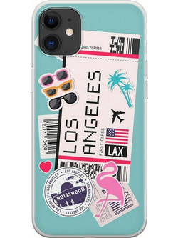 Θήκη Ticket To Los Angeles iPhone 11 Flexible TPU (Διάφανη Σιλικόνη)