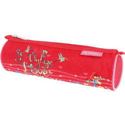 Herlitz Vintage Love Κασετίνα Βαρελάκι Κόκκινη 50038497