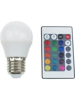LED SMD BALL E27 230V 4W IR RGB+3000K 120 300Lm Ra80 - G45427RGBWN