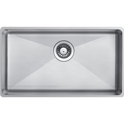 KL Sinks 1219200 Επικαθήμενος Νεροχύτης Inox Σατινέ 79x50cm