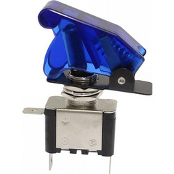 Διακόπτης Αεροπορικού Τύπου On/Off 2 Pins 12V 20Α με Μπλέ LED RCHANG W11054-BL