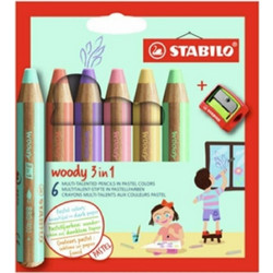 Stabilo Woody Pastel Ξυλομπογιές Σετ 6τμχ