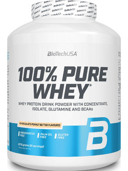 Biotech USA 100% Pure Whey Choco Peanut Butter Πρωτεΐνη Ορού Γάλακτος Γράμμωσης Χωρίς Γλουτένη 2.27kg