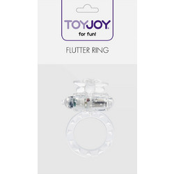 ToyJoy Flutter Ring Ελαστικό Δαχτυλίδι Πέους Σιλικόνης με Δόνηση Διαφανές