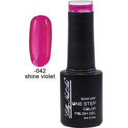 Lilly Nail Art One Step Shine Violet Ημιμόνιμο Βερνίκι Νυχιών 5ml