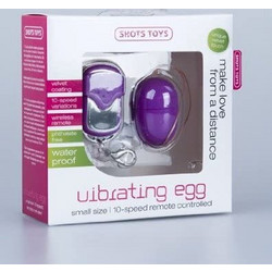 Shots 10 Speed Remote Vibrating Egg Medium Δονητής Egg για Ζευγάρια με Τηλεχειριστήριο Μωβ